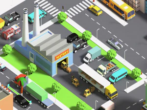 simplepoly city - low poly assets low-poly 3D Model
