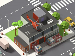 simplepoly city - low poly assets low-poly 3D Model
