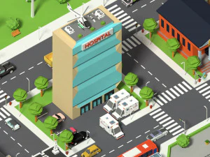 simplepoly city - low poly assets low-poly 3D Model