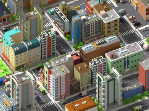 simplepoly city - low poly assets low-poly 3Dモデル