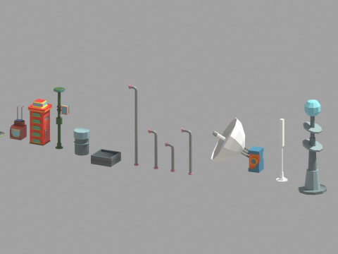 Scifi Low Poly Cartoon City 3D Model