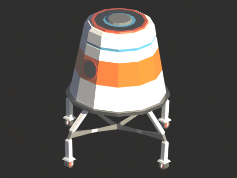 Space Icons Low-poly 3D Модель
