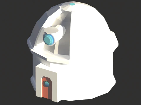 Weltraumsymbole Low-Poly 3D Modell