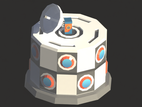 Space Icons Low-poly 3D Модель