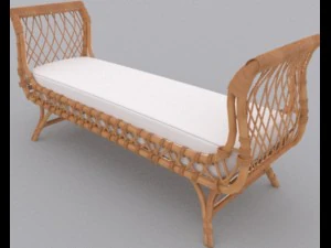 trzcinowe krzesło Model 3D
