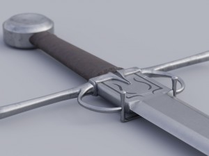 medieval arming sword vr - ar - low-poly 3D Model