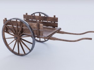 dirty farm cart 3D Model