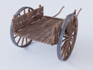 dirty farm cart 3D-Modell