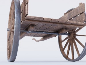 dirty farm cart 3D-Modell
