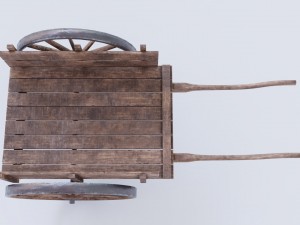 dirty farm cart 3D-Modell