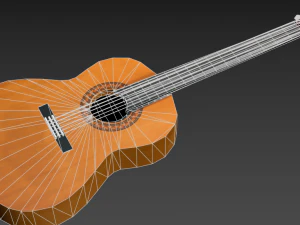 гитараклассикаlowpoly 3D Модель