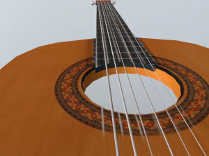 гитараклассикаlowpoly 3D Модель