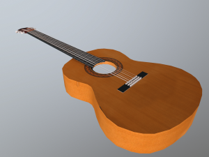 guitarclassiclowpoly 3D Model
