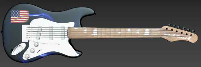 guitarelectric 3D Model .c4d .max .obj .3ds .fbx .stl .blend 