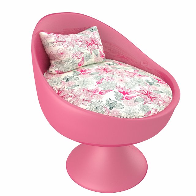 chair pink Model 3D .c4d .max .obj .3ds .fbx .stl .blend 