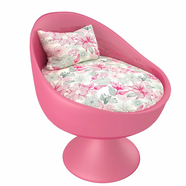 chair pink 3D Model .c4d .max .obj .3ds .fbx .stl .blend 