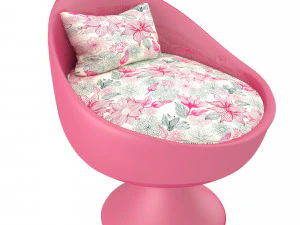 стул розовый 3D Модель