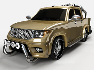 uaz pickup 3D Model