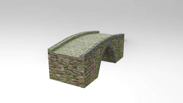 medieval bridge low poly Modelo 3D .c4d .max .obj .3ds .fbx .stl .blend 
