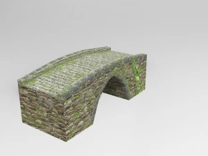 jembatan abad pertengahan poli rendah Model 3D