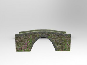 medieval bridge low poly Modelo 3D