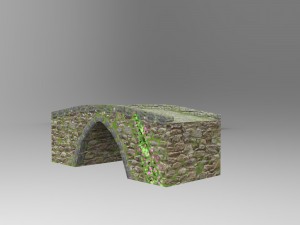 medieval bridge low poly Modelo 3D