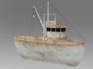 녹슨 낚싯배 3D 모델