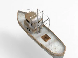 rusty fishing boat 3D Model