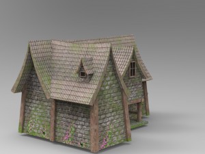medieval buildings Model 3D