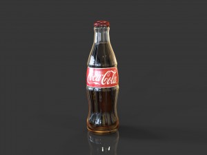 bottle glass cocacola 3D Model