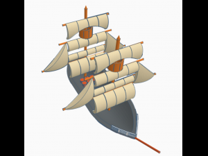 cool boat 3D Модель