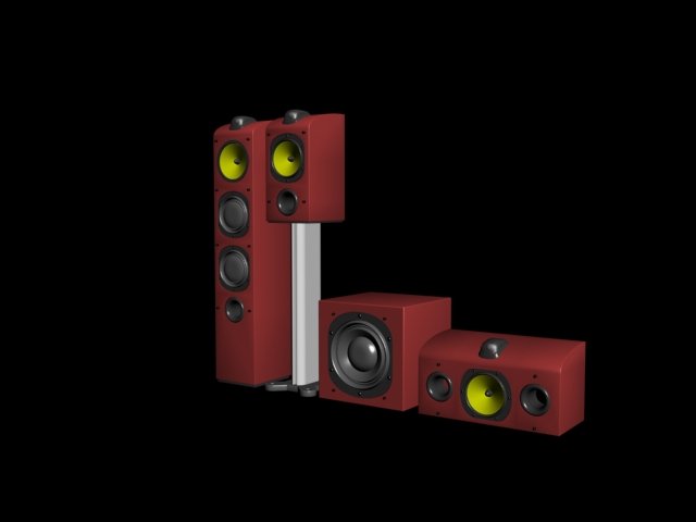 audio system 3D-Modell .c4d .max .obj .3ds .fbx .stl .blend 