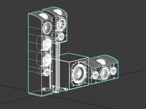 audio system 3D-Modell