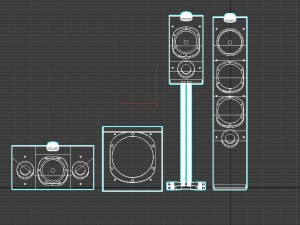 audio system 3D-Modell