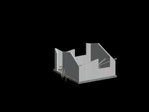zerst&ouml;rtes Haus 3D Modell