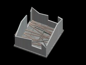 zerst&ouml;rtes Haus 3D Modell