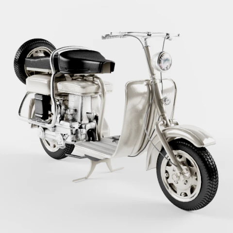 lambretta 125d 3D Model .c4d .max .obj .3ds .fbx .stl .blend 
