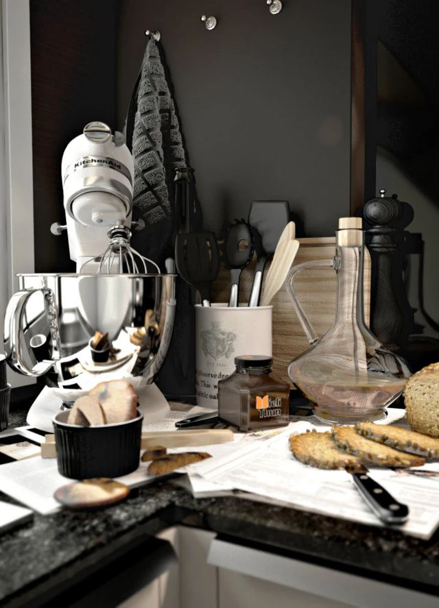 kitchen 3D Model .c4d .max .obj .3ds .fbx .stl .blend