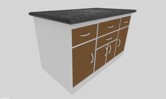 kitchen cabinet 3D Model .c4d .max .obj .3ds .fbx .stl .blend 