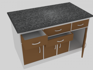 kitchen cabinet 3D मॉडल