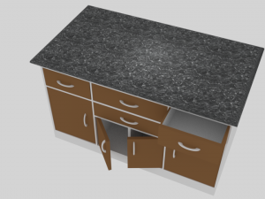 kitchen cabinet 3D मॉडल