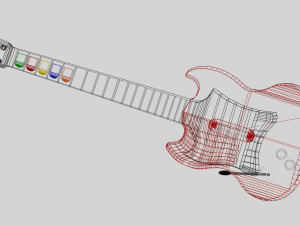guitar hero controller 3D मॉडल