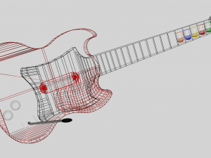 guitar hero controller 3D मॉडल