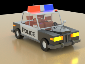 low poly police car 3D Модель