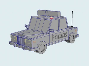 low poly police car 3D Model