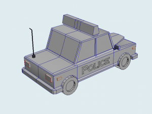 low poly police car 3D Модель