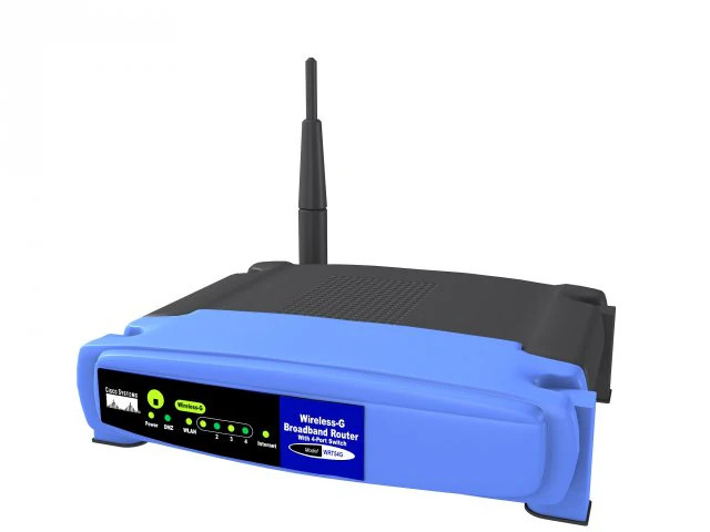 linksys wireless router 3D Model .c4d .max .obj .3ds .fbx .stl .blend 