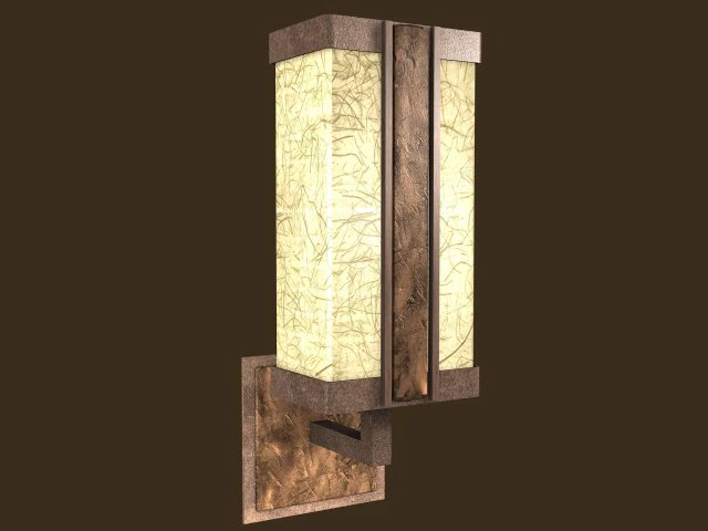 rustic sconce 3D Model .c4d .max .obj .3ds .fbx .stl .blend 