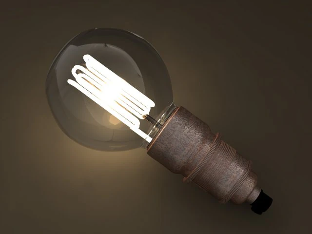 eco-filament globe shaped bulb 3D Model .c4d .max .obj .3ds .fbx .stl .blend 