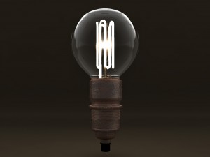 eco-filament globe shaped bulb 3D Модель